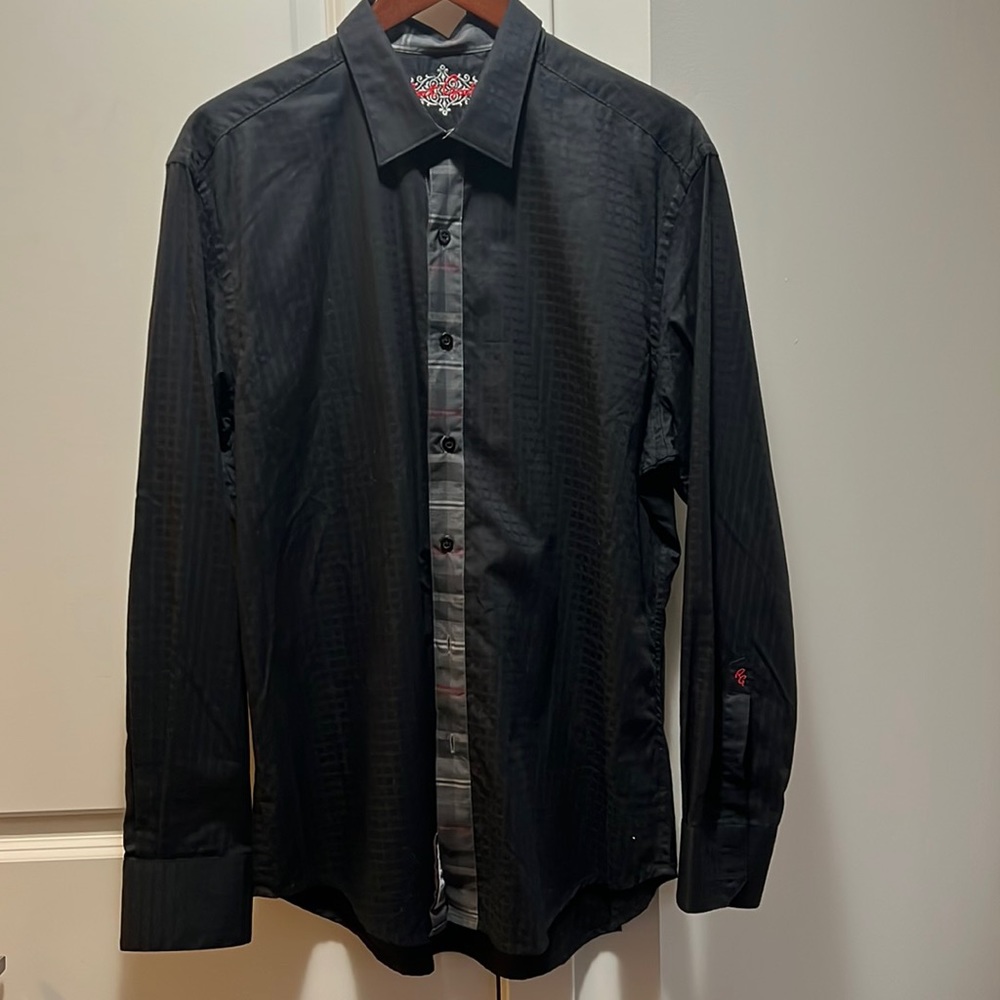 New, Robert Graham men’s collared shirt size L.
